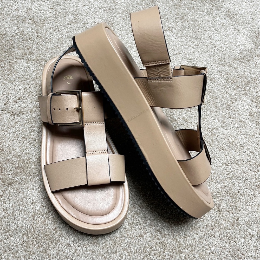 Zara Leather Fisherman Sandals